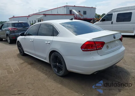 2012 Volkswagen Passat 3.6L V6 Se из США, поврежденный, VIN 1VWBM7A33CC023707